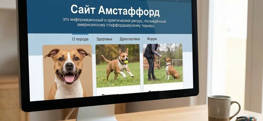 О сайте Амстаффорд - про американских стаффордширских терьеров