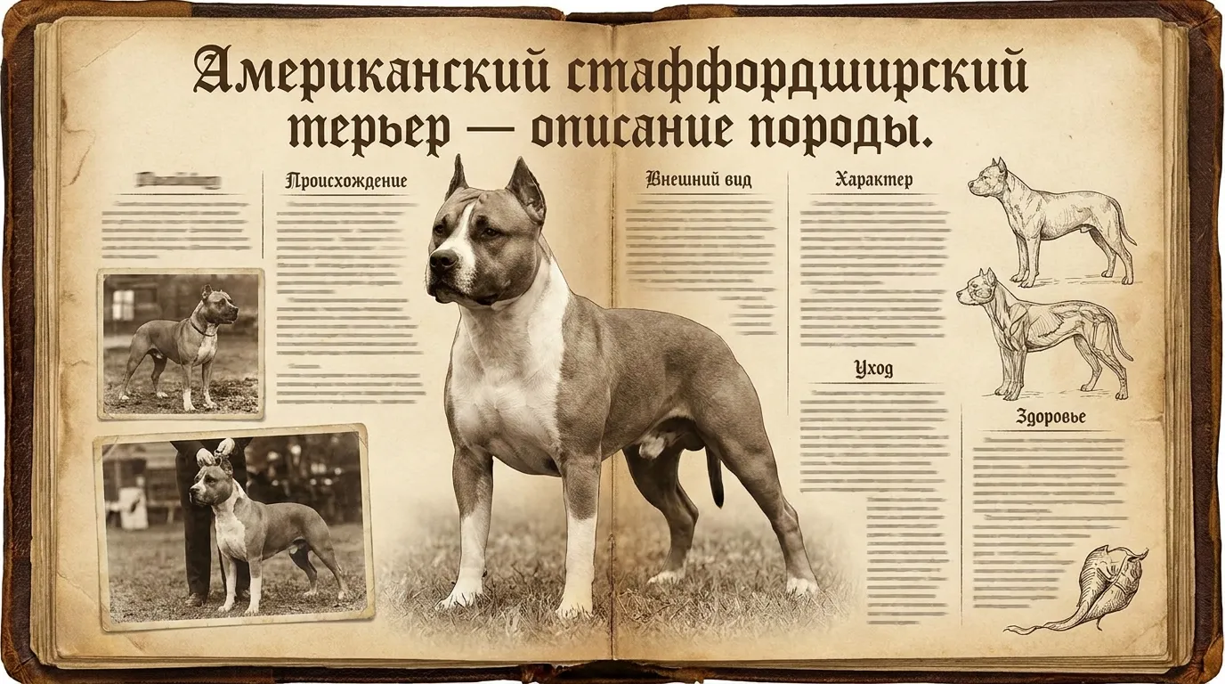 Американский стаффордширский терьер - описание породы