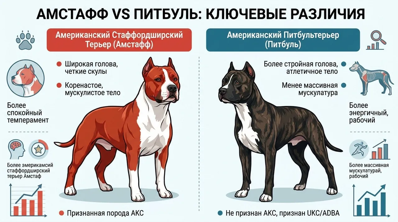 Чем амстафф отличается от питбуля